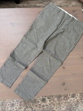 Express Men's Olive Dress Stretch Extra Slim Pants Size 34 x 32